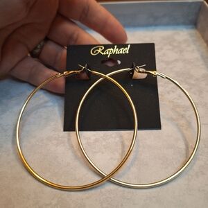 Raphael Gold Hoop Earrings